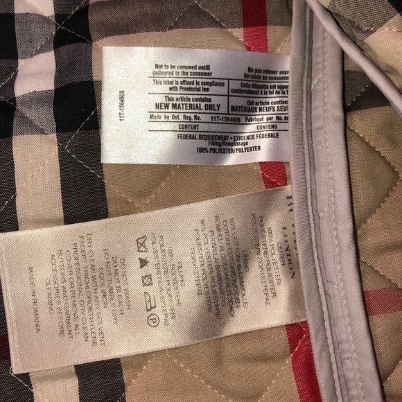 Burberry Gray Diamond Quilted Zip Jacket Size S - Picture 5 of 7